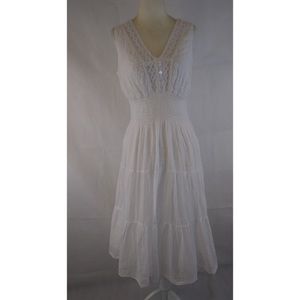 White Cotton Summer Dress
